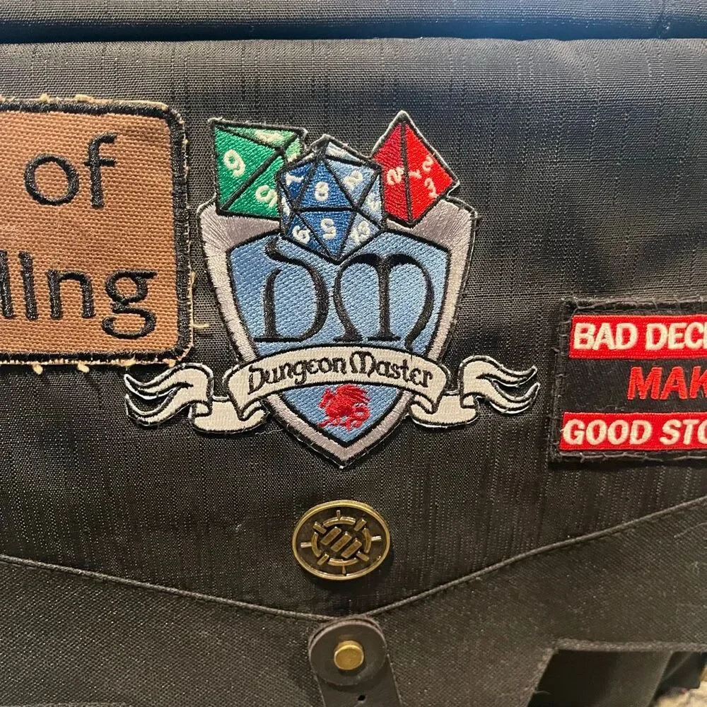 D&D Bag of Holding DM Dungeon Master Messenger Bag Crossbody Patches TTRPG